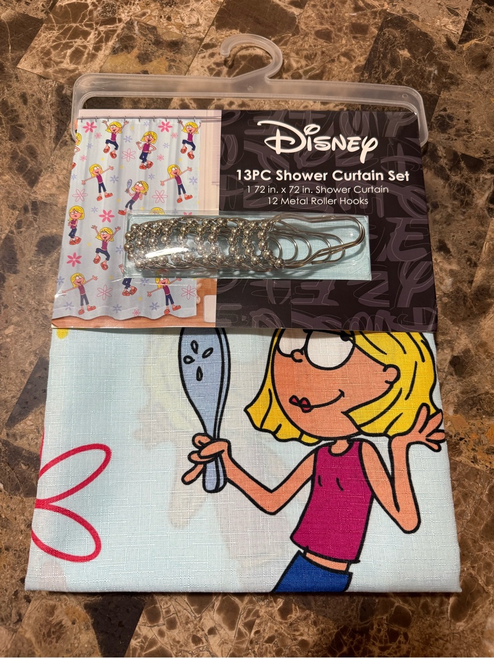 Disney Lizzie McGuire 13PC Shower Curtain Set NWT